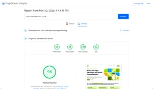 Designkarma pagespeed