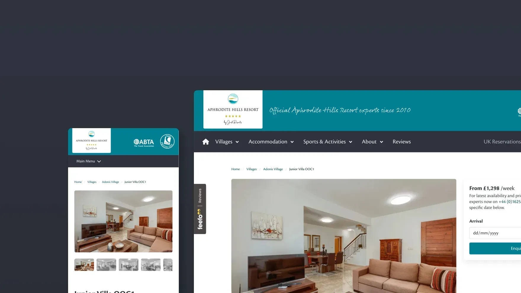 Aphrodite Hills Residences screens